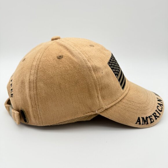 AMERICAN HERITAGE Tan “Freedom Isn’t Free” Flag Cap – Soft Washed Cotton Dad Hat - Picture 5 of 11